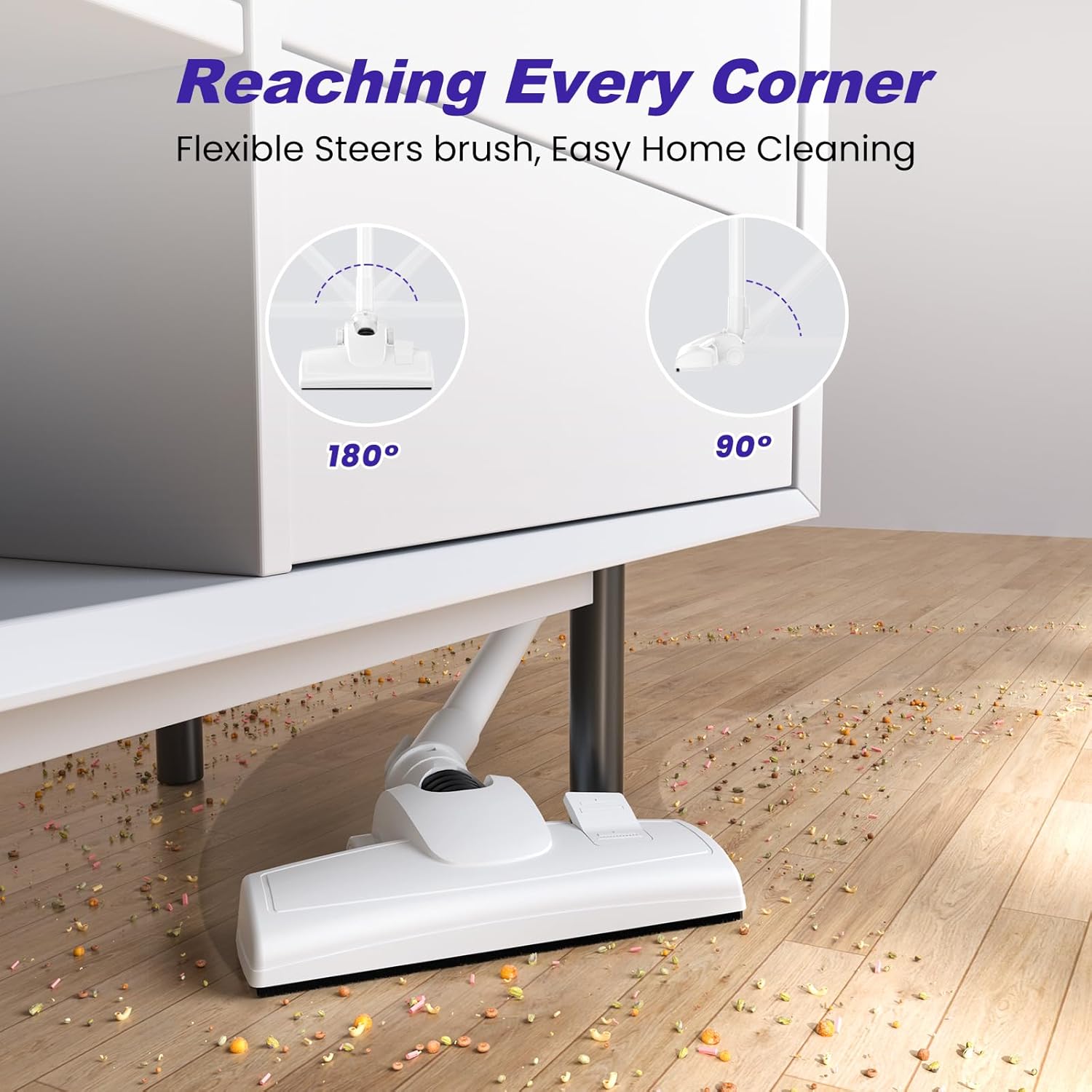 Corded Electric Vacuum Cleaner H01,600W 22KPA Full-Size Stick Cleaner with 800ML Dual-Layer Cyclone Dust Cup,HEPAFiltration,Lightweight&Low Noise for HardFloor,Pet,Carpets