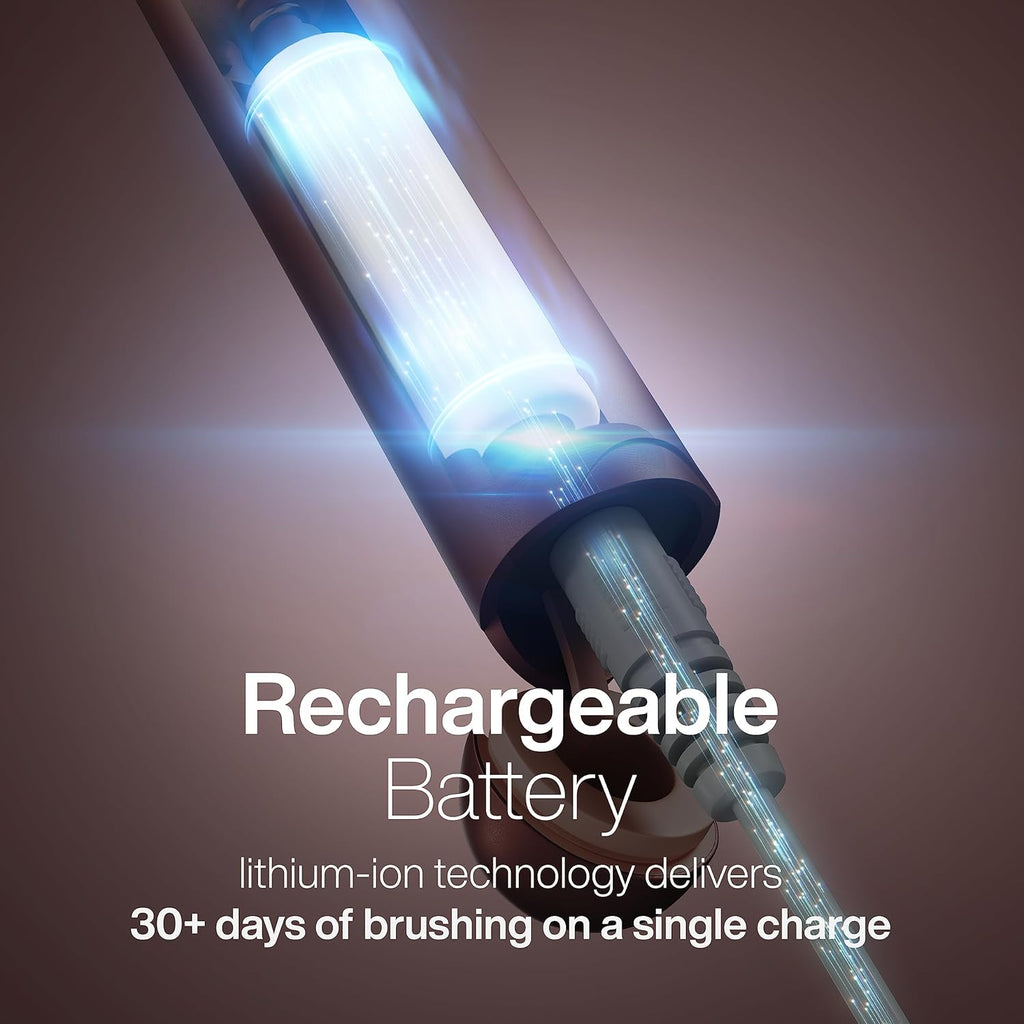 Accepted Rechargeable Toothbrush | Magnetic Holder & Slim Travel Case | 2 Brushing Modes & Smart Timers | Gentle Micro-Vibrations (Blush)